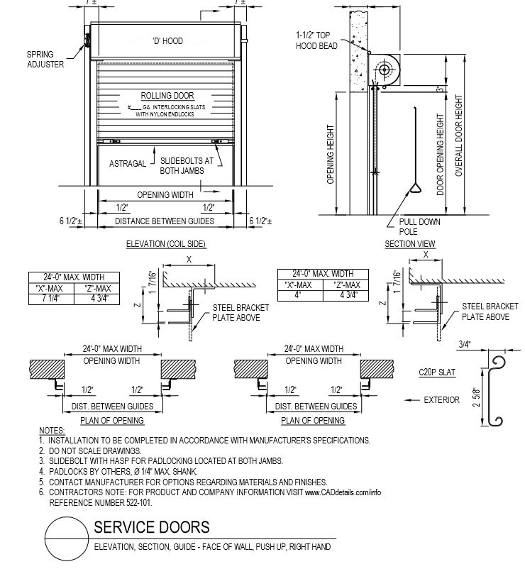 Rolling Door Drawing