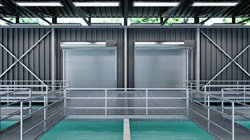 Water_Treatment_Plant_Insulated_Door_gray_wall Water_Treatment_Plant_Insulated_Door_gray_wall