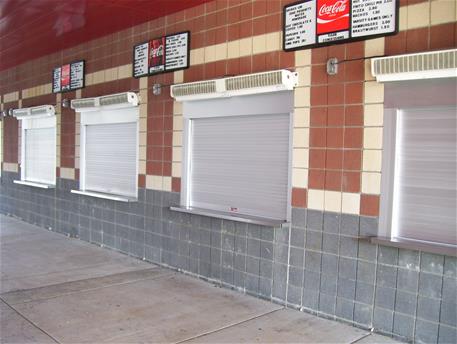 Rolling Counter Door Coasterra Restaurant In San Go Al Concession Shutters 4 A Row