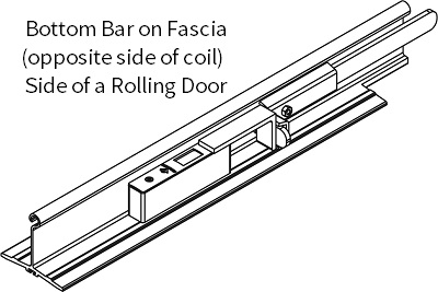 CYLINDER LOCK -FASCIA - STD BOTTOM BAR