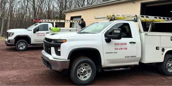 A and B Door Sales trucks