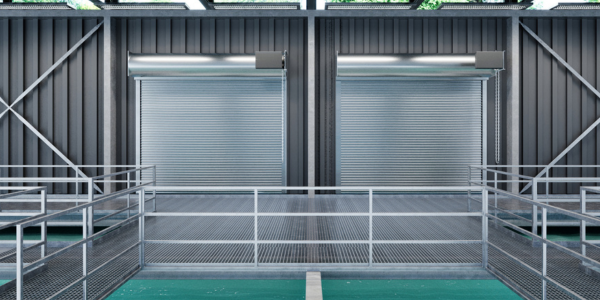 Clopay Cornell Cookson corrosion resistant insulated door in water treatment plant