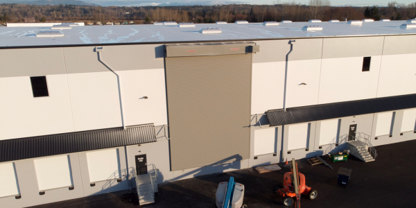 Door installed at Gravitics, Inc. designer and manufactures large space structures 