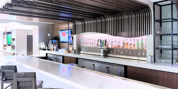 SteelWeave Metal Mesh Grille in a bar