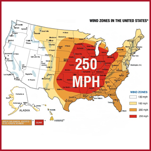 FEMA P 361 - USA Wind Zone Map Square