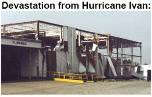 Hurricane Garage Doors Ivan Damage