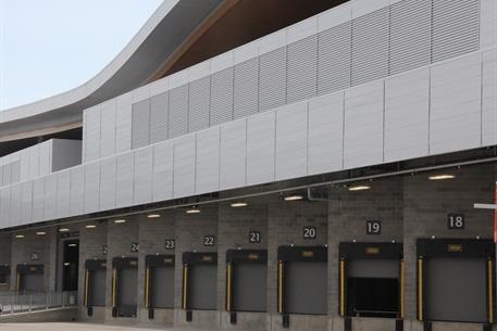 Picture of dock service doors at the Nashville Convention Center