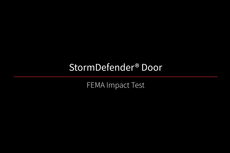 StormDefender Door FEMA Impact Test