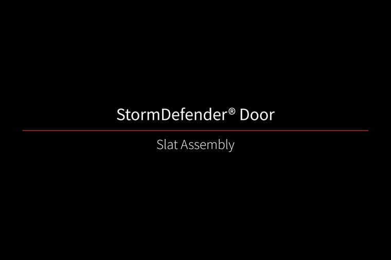 StormDefender Slat Assembly