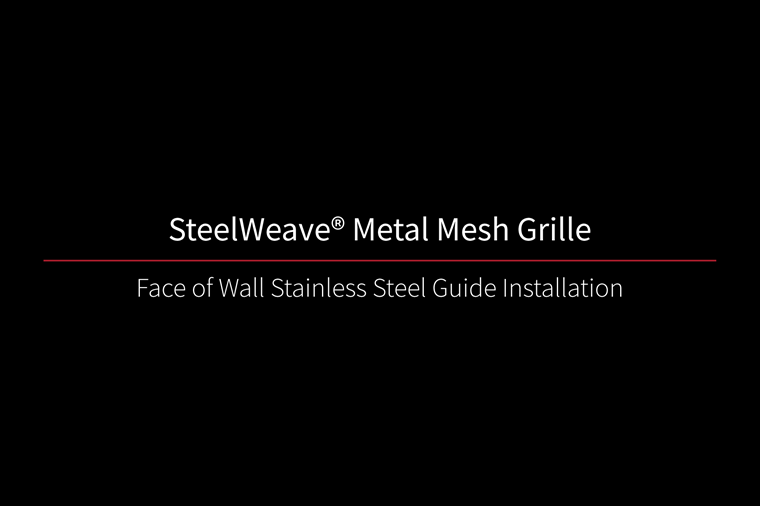 SteelWeave Grille Face of Wall Video Thumbnail Black